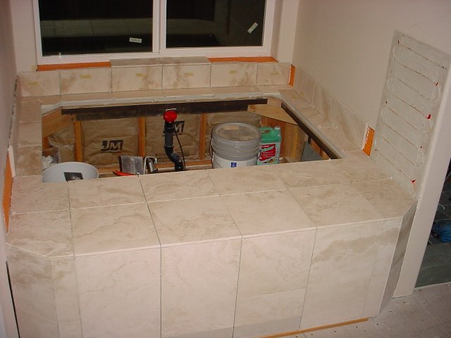 Tiled tub